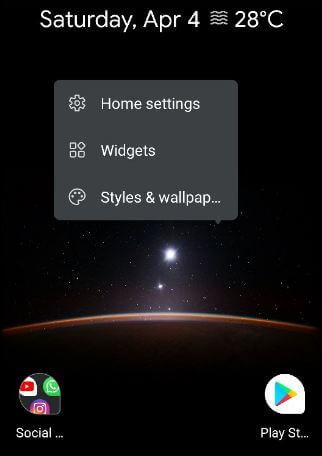 Change System Accent Color On Android 10 using styles and wallpaper settings