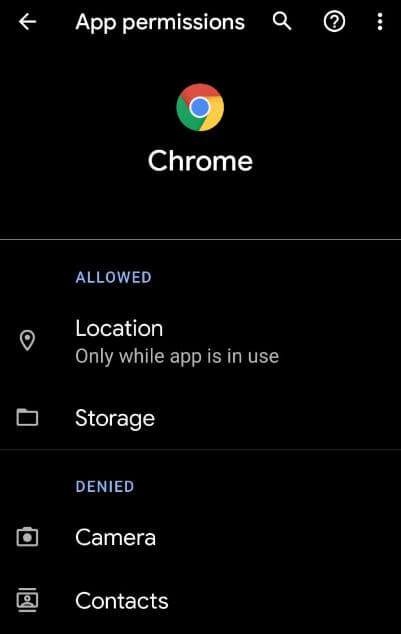 Enable location permission on android 10