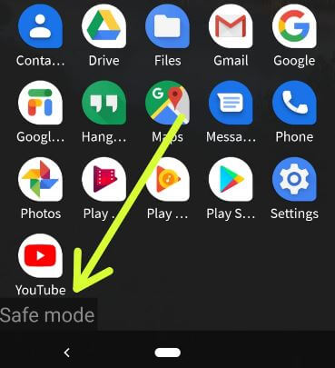Enable safe mode Android 10