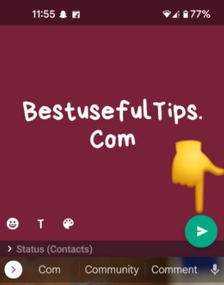 How to Write Text Status in WhatsApp