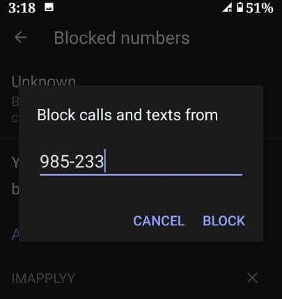 How to block incoming calls Android 10