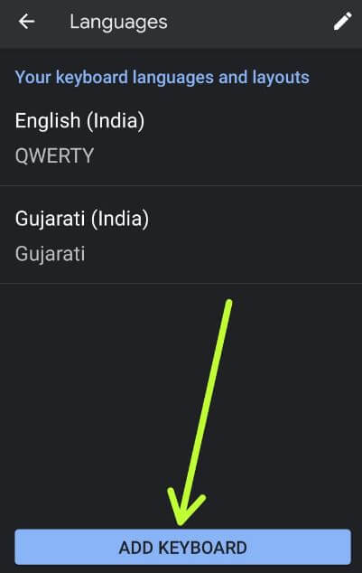 How to change keyboard language in Android 10