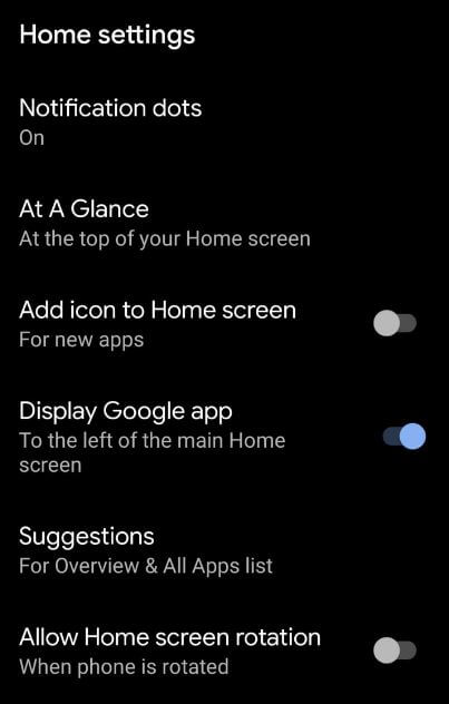How to customize home screen on Android 10