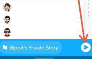 Private story on Snapchat Android