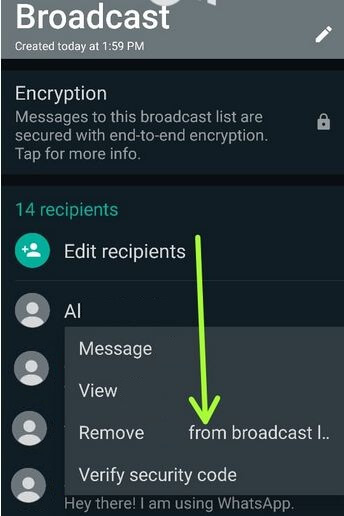 Remove Recipients From WhatsApp Broadcast List Android
