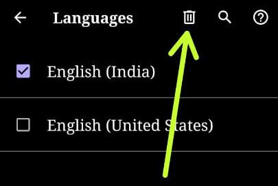Remove language in Android 10