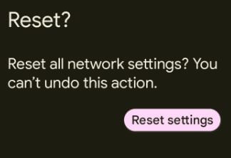Reset network settings Android 12 Device