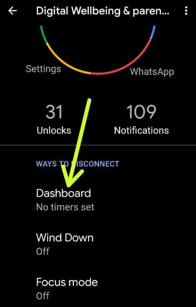 Use screen time in Android 10