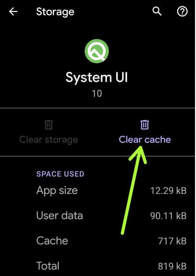 Clear System UI Cache to fix home button issue Android