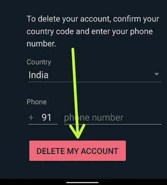 Delete WhatsApp Account From Your Android