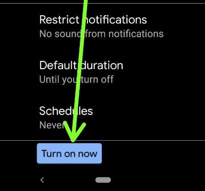Enable and use Do not disturb mode Android 10