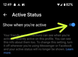Hide your active status on Facebook Messenger Android