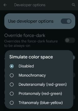 How to Change Simulate Color Space on Android and Samsung Galaxy