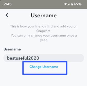 How to Change Snapchat Username on Android