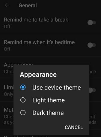 How to Change the Dark Theme on YouTube Android