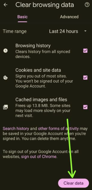How to Clear Cookies on Android 12 for Chrome Browser