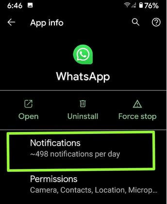 Mute group notifications on WhatsApp Android