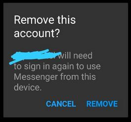 Remove Facebook messenger account from Android