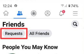 See All Sent Friends Request on Facebook App on Android