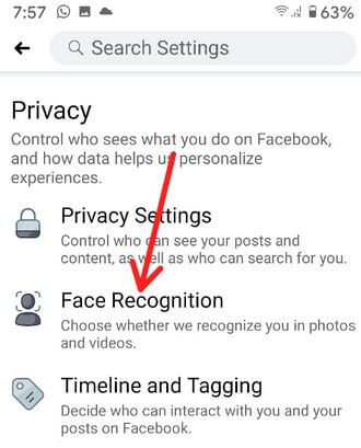 Turn off Facebook Face Recognition on Android using Facebook app