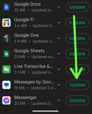 Update Messages App to Fix Red Exclamation Point in Text Messages Android