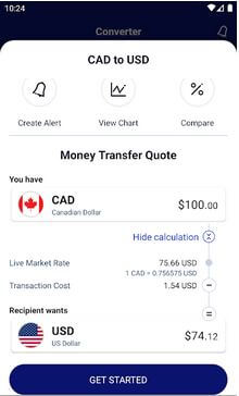 XE Currency Converter and Money Transfer App For Android