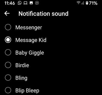 Change Notification Sound on Facebook Messenger App Android