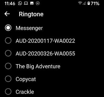 Change Ringtone on Facebook Messenger App Android