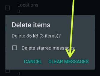 Delete Storage Usage on WhatsApp App Android