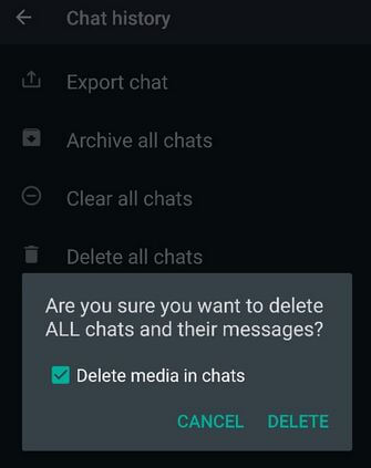 Delete WhatsApp Chat Permanently Android Devices