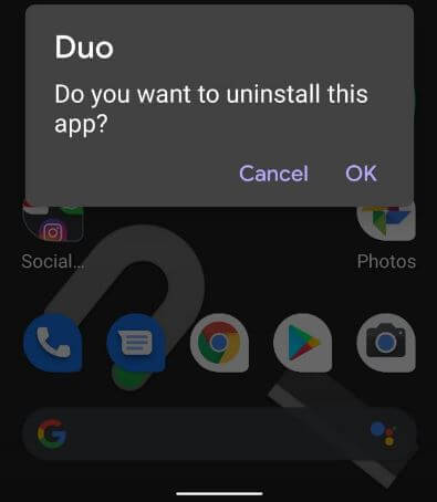 Delete apps on Android 10 device