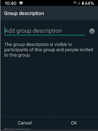 Edit Group Description on WhatsApp on your Android