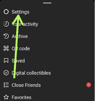 Go to System settings to enable dark mode on Instagram app Android