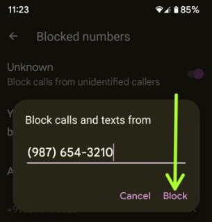How to Block Private Numbers Android