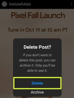 How to Delete Instagram Post on Android Phone