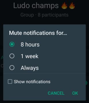 How to Mute Group Notifications on WhatsApp Android Phones and tablets
