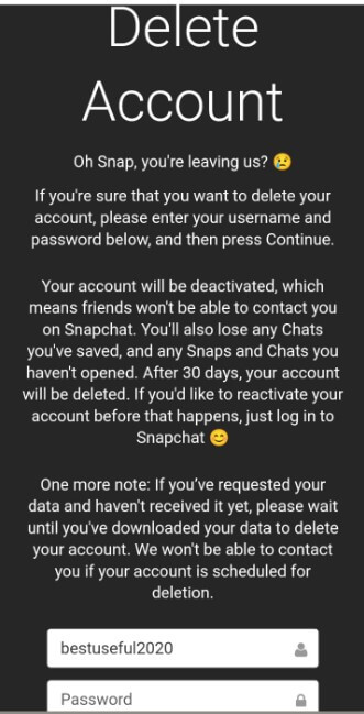 How to Snapchat Delete Account on Android Phones
