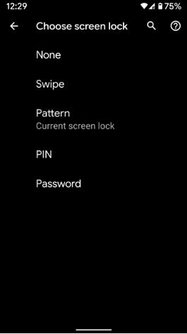 How to change lock screen password on Android 10