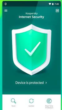 Kaspersky Android app for Antivirus