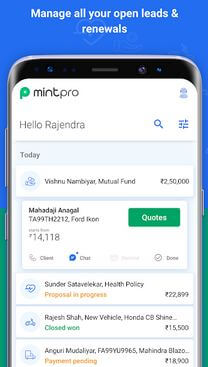 Mintpro online insurance business App for Android