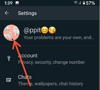 Set Profile Picture on WhatsApp For Android