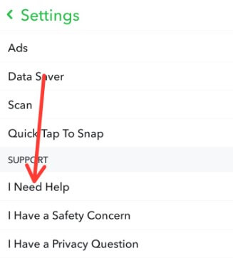 Snapchat deactivate using Snapchat App