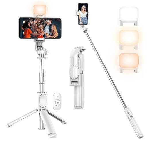 Tupwoon Tripod Selfie Stick with Light