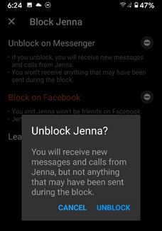 Unblock People Facebook Messenger App Android