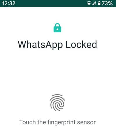 Unlock WhatsApp with fingerprint on Android