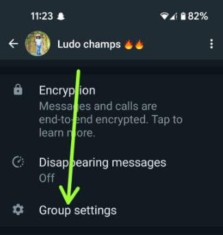 Where is WhatsApp Group Settings