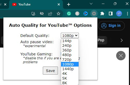 Change Video Quality on YouTube Permanently on PC