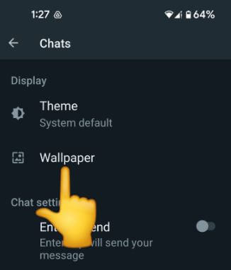 Change the Background on WhatsApp Chats Android device