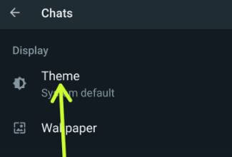 Change the WhatsApp theme on Android