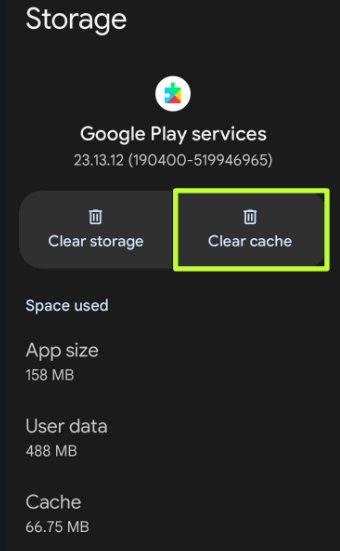 Clear Google Play Services Cache to Fix Google Play Store Error Code 500